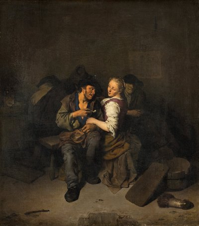 Joven pareja en una taberna de Cornelis Pietersz Bega